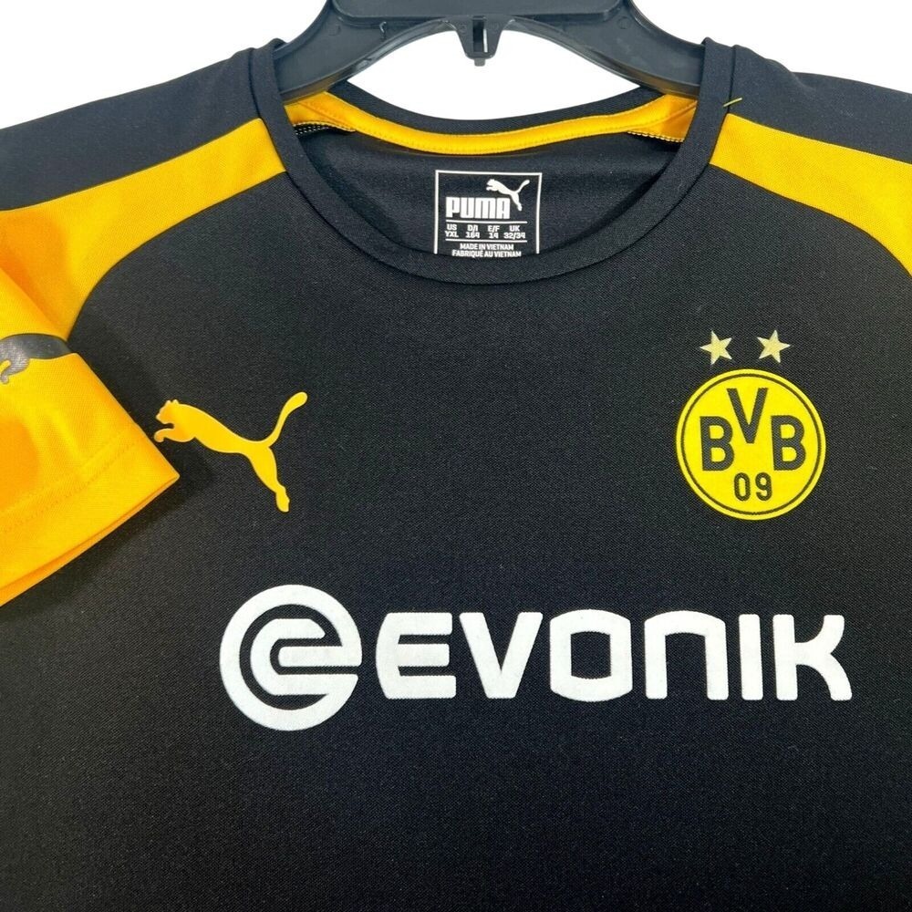 Puma Borussia Dortmund BVB Evonik Soccer‎ Jersey Black & Yellow Dry Cell YXL